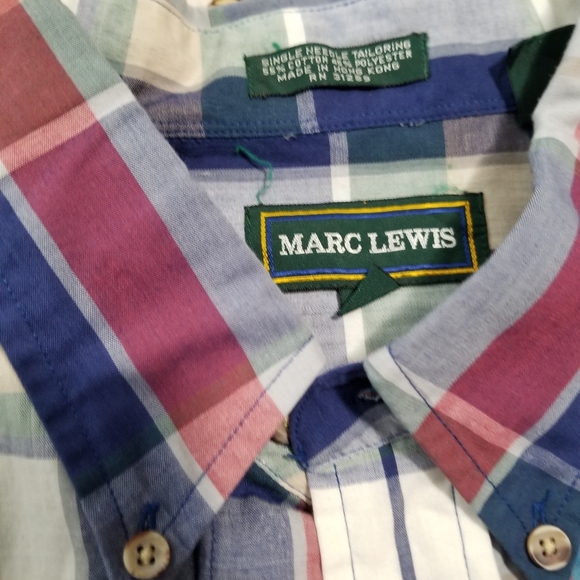 Marc Lewis Plaid Button Down - Picture 2 of 3